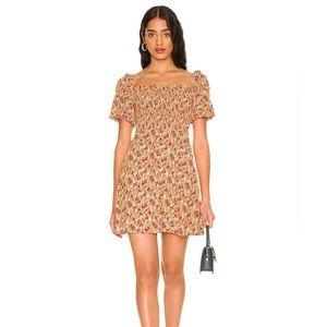 FAITHFULL THE BRAND Il Carro Mini Dress - La Gomera Floral Print